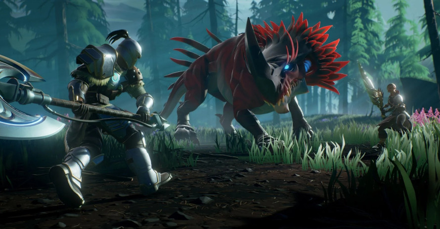 Dauntless two players battle embermane